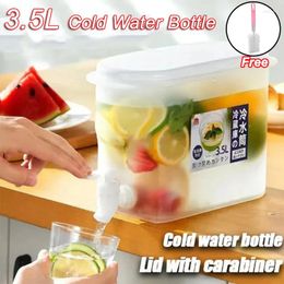 Water Bottles 3.5 Litre Large Capacity Cold Kettle With Tap Fridge Chilled Drink Dispenser And Spout