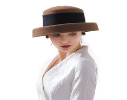 Ladies Wool Felt Hats With Flower Veil Winter Wool Fedora For Women Fascinator Flat Wide Brim Vintage Cloche Hat M674202511