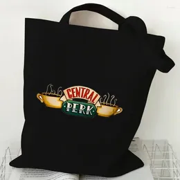 Shopping Bags CENTRAL PERK Graphic Handbags For Women Friends Tv Show Canvas Tote Bag Fashion Shoulder Print