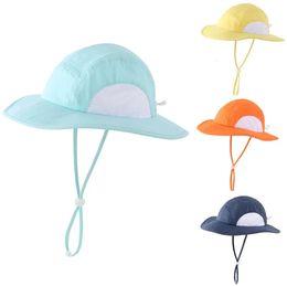 Connectyle Toddler Infant Boys Girls UPF 50 UV Sun Protection Mesh Hat Wide Brim Bucket Kids Hats 240430