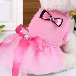 Dog Apparel Dresses Princess Style Bow Skirts Pet Sweet Universal Cute Korean Supplies Christmas Gift