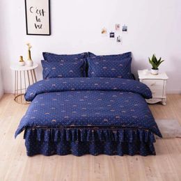 Bedding Sets 4 Pcs Cotton Bedroom For Home Comfortable King Size 2 Person Duvet Cover Bedspread Bed Linens Euro Bedsheet