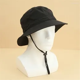 Berets Quick Drying Fisherman Hat For Women Man Breathable Beach Sun UV Protective With Adjust Belt Foldable Visor