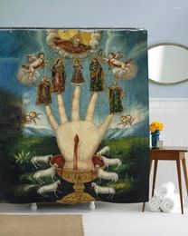 Shower Curtains Vintage Art Bathroom Decor Curtain Sheep Artwork