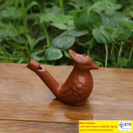 Water Bird Whistle Vintage Water Bird Ceramic Arts Crafts Whistles Clay Ocarina Warbler Song Ceramic Chirps Children Bathing Toys ZZ