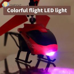 1pc TwoChannel Suspension RC Helicopter Toy Remote Control Aircraft Charging Light LED For Children 240511