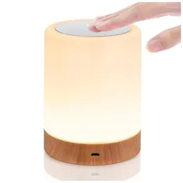 Table Lamps -Nordic Style Lamp Modern Living Room Bedroom Colorful Contact Sensor Night Lights USB Rechargeable Bedside