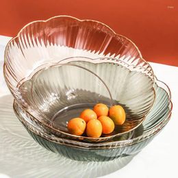 Plates Fruit Basket Transparent Save Space Plastic Phnom Penh Pattern Kitchen Accessories Tableware Cake Dessert Multifunctional