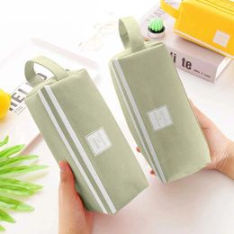 Storage Boxes Large-capacity Multi-layer Creative Case Zipper Stationery Double-layer Canvas Box Bag Pencil Office