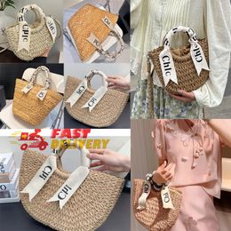 Fashion Designer Handbag Straw Tote Chloa Bags Woody Basket Bag Luxury Crochet Weave Shopping Shoulder Bucket Clutch Crossbody Knit Bowknot Walking Casual