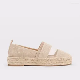 Casual Shoes 2024 Summer Canvas Flats Espadrilles For Woman INS Style Platform Women Loafers Shallow Slip On Flat