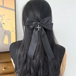 Hair Clips Delicate Ribbon Bowknot Clip Pography Camping Hairpin For Girl Taking Po Spring With Pendant