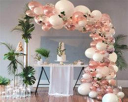 PATIMATE Rose Gold Balloon Arch Garland Kit Wedding Birthday Baloon Party Decor Kids Baby Shower Latex Confetti Ballon 21110326964175441