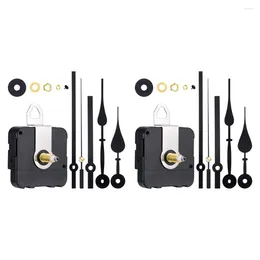 Clocks Accessories 2 Sets Clock Movement Mechanism And Hands Kit DIY Repair Replacement Parts High-torque Metal