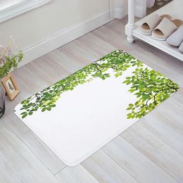 Carpets Green Branches Plant Leaves Tree Floor Mat Entrance Door Living Room Kitchen Rug Non-Slip Carpet Bathroom Doormat Home Decor