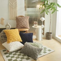 Pillow Decorative Pillowcase Plush Soft Retro Cover For Living Room Sofa Couch 45x45