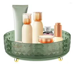 Storage Boxes Vanity Tray Movable Rotating Organiser Multipurpose Cute Makeup With Large Capacity For Kitchen Bathroom
