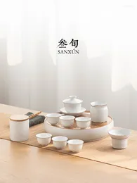 Teaware Sets Ceramic Tea Set Aesthetic White Display Teapot And Cup Gift Box Tetera Porcelana BG50TS