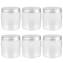 Storage Bottles 6 Pcs Aluminum Lid Mason Jars Food Candy Container Glass Holder Lids Containers Multifunctional Salad Houehold Pot With