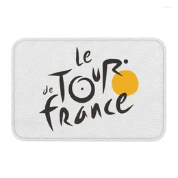 Carpets Le Tour The France Front Door Mat Anti-Slip Outdoor Welcome Quick Dry French Bicycle Doormat Balcony Entrance Rug Carpet Footpad