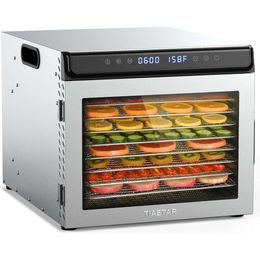 Steel Food Dehydrator Machine with 8 Trays, 72H Timer, Temperature Control - 850W Dehydrators for Food & Jerky with Recipes