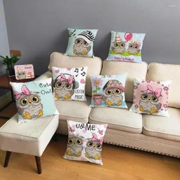 Pillow Chinese Ink Painting Bird Cover For Sofa Home Decor Animal Throw Pillowcase Print Plant Floral Case Plush 45 45cm