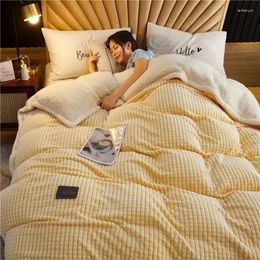 Blankets Super Soft Warm Thicken Blanket For Beds Striped Throw Sofa Bed Cover Bedspread Quilt Autumn Winter A/B Side Duvet