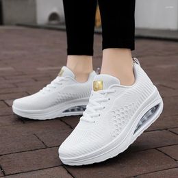 Casual Shoes Tendon Bottom Rocking Thick Square Dance Walking Spring And Summer White Four Seasons Tenis Sports
