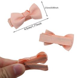 Hair Accessories 36Pcs/Lot 4.5cm Solid Grosgrain Ribbon Bowknot Kids Hair Clips Handmade Bows Baby Girls Barrettes Hairpins Photo Props Gift Set