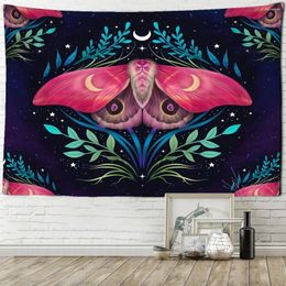 Tapestries Butterfly Tapestry Wall Mount Moon Bohemian Hippie Tapiz Witchcraft Bedroom Dormitory Home Decor