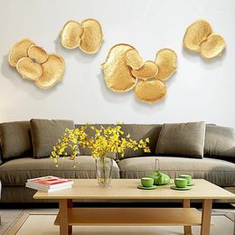 Decorative Plates Iron Heart-Shaped Leaf Wall Decoration Chinese Living Room And Tea Soft Decorations