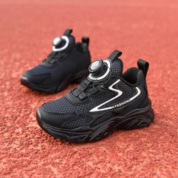 Auto Shoelace Sneakers for Kids Light Running Boy Girl Student Sports Walk Casual Shoes Black Children Lazy Adult Locking Laces 240511
