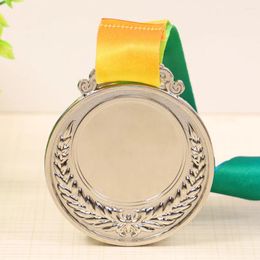 Party Favor 2 Inches Gold Silver Bronze Award Medal With Neck Ribbon Metal Round For Kids School Sports Meeting