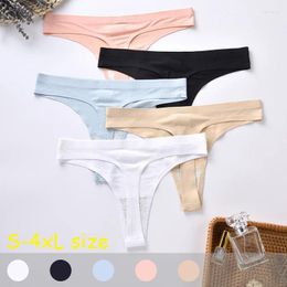 Women's Panties Summer Fashion Girl Briefs Sexy Cute Solid Colour Thong Low Waisted Comfortable Enticing Women Breathable Cool T-back