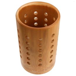 Storage Bottles Bin Knives Container Forks Bucket Bamboo? Holder Organiser Wooden Drying Rack Dishes