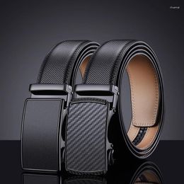 Belts Large Men's Belt Business Automatic Buckle Genuine Leather Waist Alloy Denim