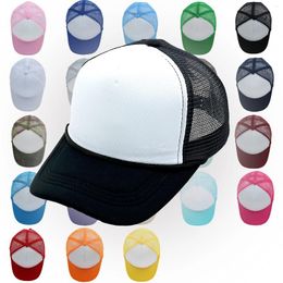 Ball Caps Customization Trucker Hat Blank Baseball Cap Beach Net Summer Women Sun Hats Adjustable Unisex