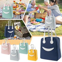 Dinnerware Canvas Insulated Bento Bag Heat Insulation Thick Tote Hand Carry Large Capacity Lunch Box Women With Bottle Holder