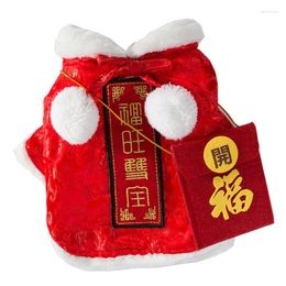 Dog Apparel Clothes Autumn And Winter Red Festive Cat Pet