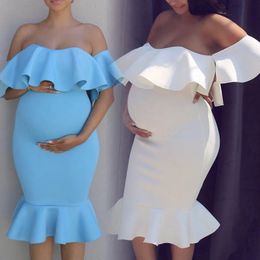 Mutterschaftskleider für Po Shoot Deumity Gown Schwangerschaftskleidung Schwangerschaftskleider Pographie Requisiten Kleidung Mutterschaftsrock 240513