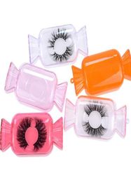 False Eyelash Packaging Box Bulk Candy Shape Empty Acrylic Lash Package Case Lashes Box Faux Cils Case9492227