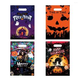 Gift Wrap 10Pcs Halloween Candy Bags Pumpkin Ghost Biscuit Bat Biscute For Supplies Plastic Bag