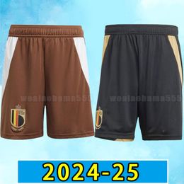 2024-25 Belgium Soccer shorts WorldES Cup Football pants Belgique national team 2024 2025 WITSEL DE BRUYNE R.LUKAKU E.HAZARD MERTENS fans version home away