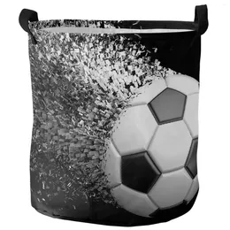 Laundry Bags Soccer Balls Football Design Foldable Basket Large Capacity Hamper Clothes Storage Organiser Kid Toy Bag
