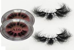mink lashes Whole 25mm False Eyelashes 3D fake Lash custom Label Cosmetics Makeup Dramatic Long fluffy eyelash private logo5439493