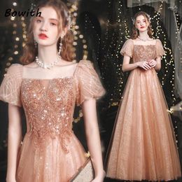 Party Dresses Bowith Evening Dress Wedding Elegant Short Sleeve Long For Women Prom Formal Occasions Gala Luxury Vestido