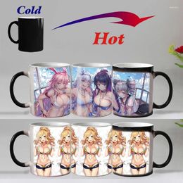 Mugs Creative Kawaii Girl Cup Quadratic Game Coffee Mug Changing Colour Cool Modern Keepsake Tea Cups Personalised Gift