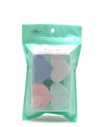 4pcsBag Cosmetic Puff Heartshaped Make Up Sponge Face Soft Makeup Foundation Contour Facial Sponges Puff7107408