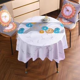 Table Cloth Washable Oil Resistant Waterproof And Scald PVC Mat Small Round Home Style