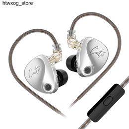 Headphones Earphones Double Dynamic Coil For KZ Castor In Ear HiFi Earphone 2 Dynamic High-end Tunable Balanced Armature Live Stage Wired Earplugs S24514 S24514